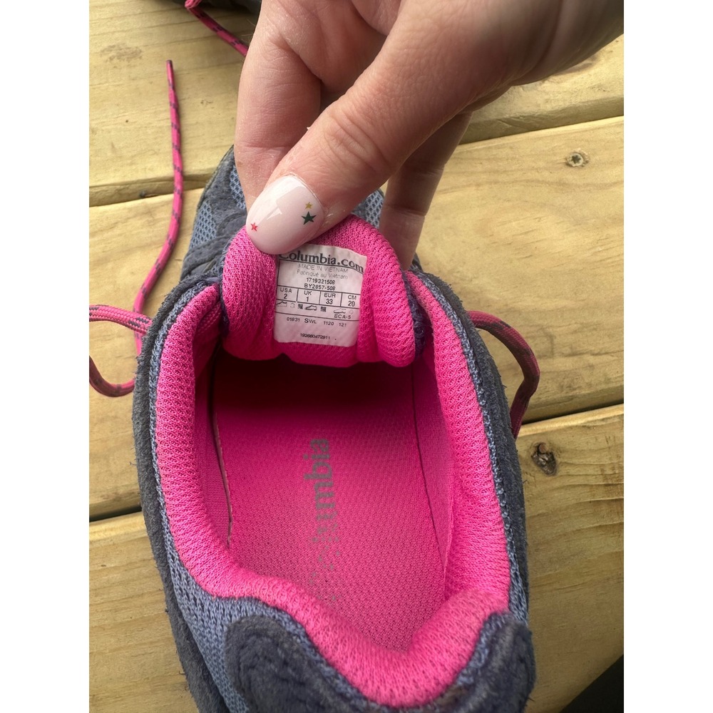 Columbia Redmond Youth Big Girls | Waterproof &‎ Trail Shoes | SZ 2 - Picture 7 of 7